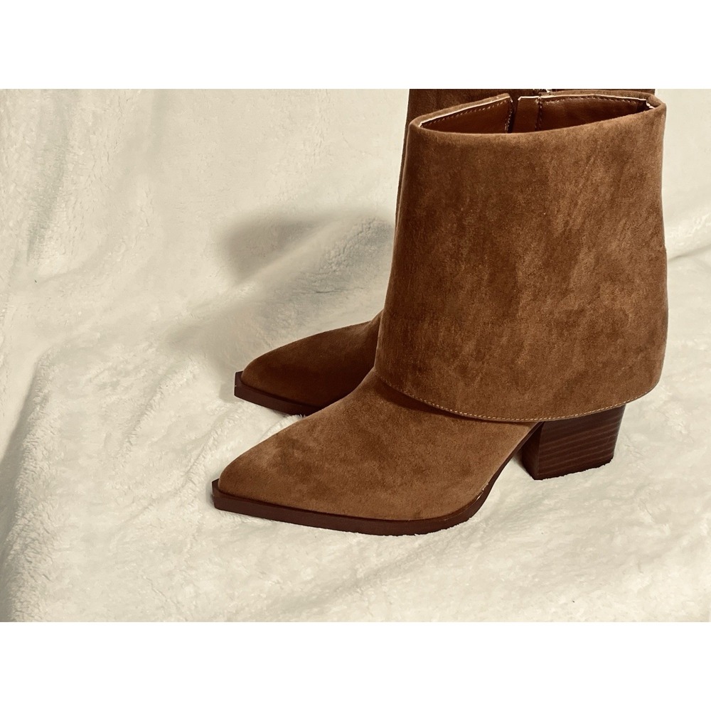 Jessica Simpson Lerra Foldover Booties – Brown – Women's 6.5M / EU 37 – NWOB